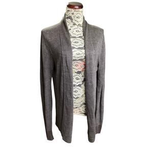 All saints 100% linen gray knit cardigan women’s size L